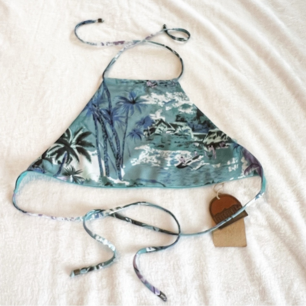 NEW Faherty Bikini Top size XXS Tropical Palm Print